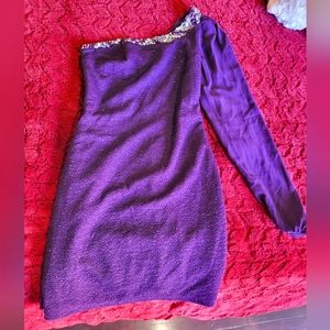 Size 3 Special Occasion One Shoulder Mini Dress